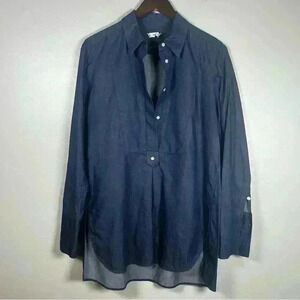 Vince Blue‎ Tunic Long Sleeve Top